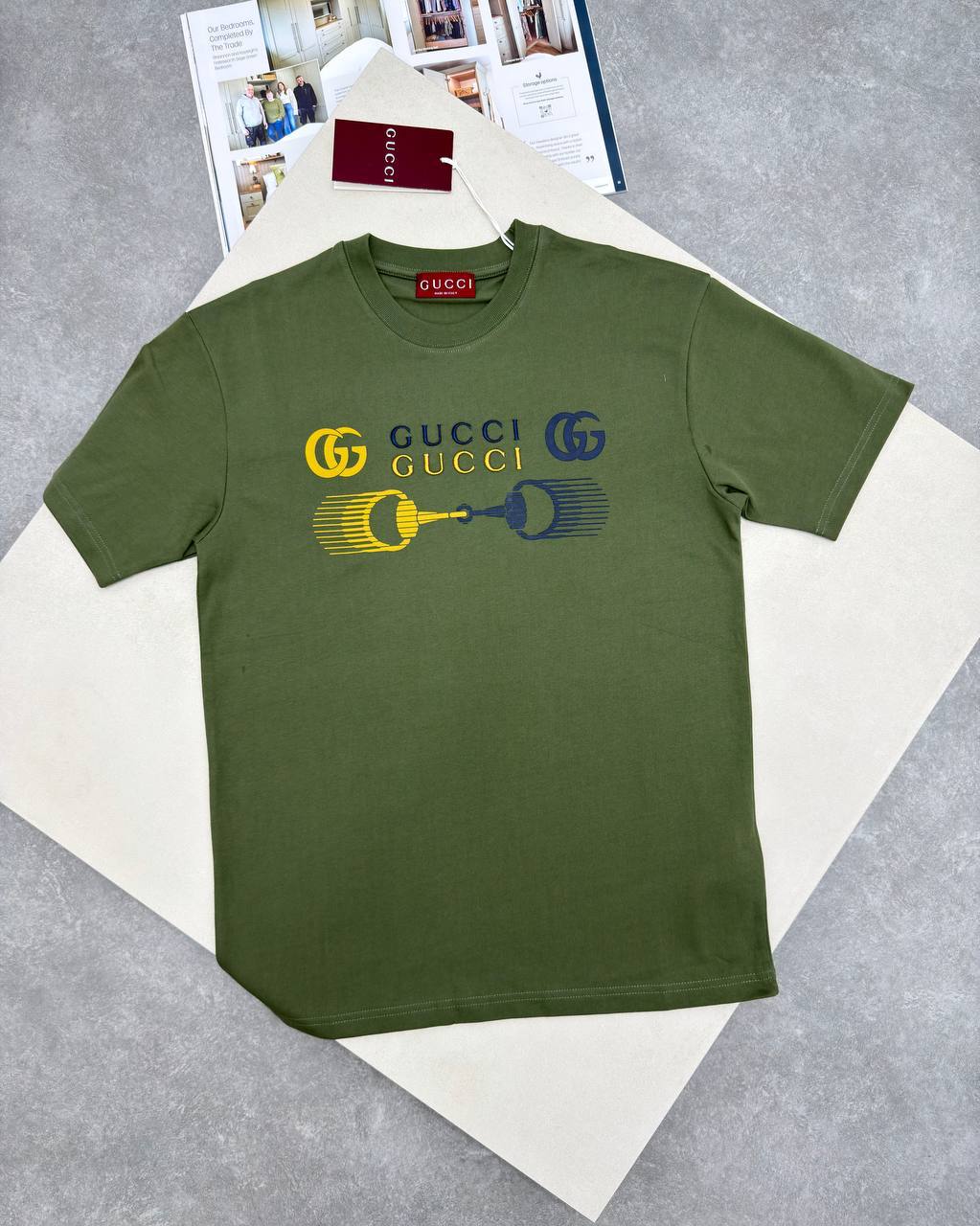Gucci Logo Print T-Shirts Mens in Multiple Colors UK Reps AAA Quality