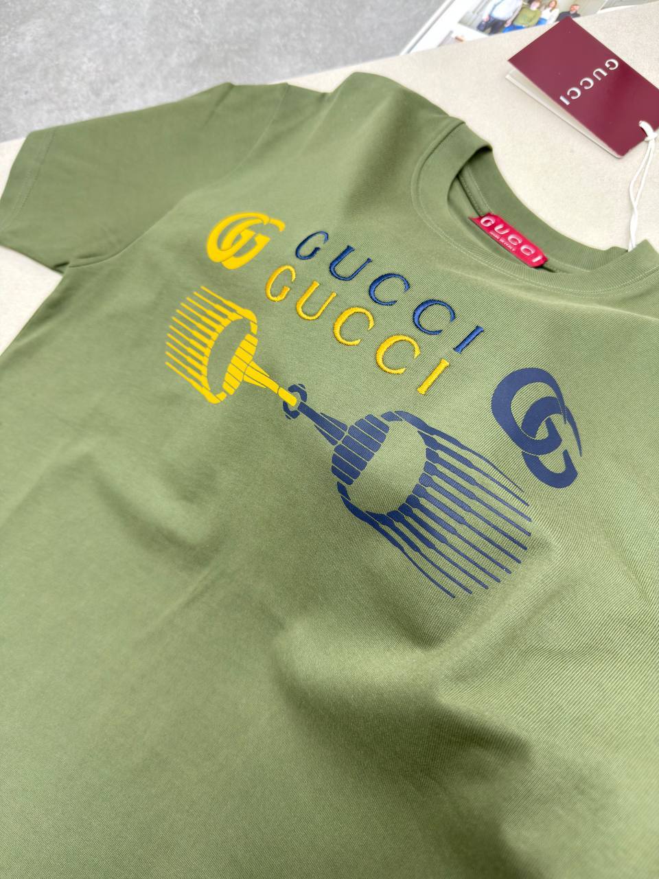 Gucci Logo Print T-Shirts Mens in Multiple Colors UK Reps AAA Quality