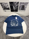 Givenchy Printed Logo Cotton T-shirts Men's in Blue Color UK Reps AAA Quality