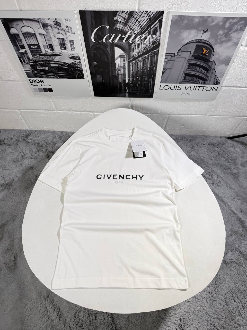 Givenchy Logo Cotton T-shirts Men's in White Color UK Reps AAA Quality