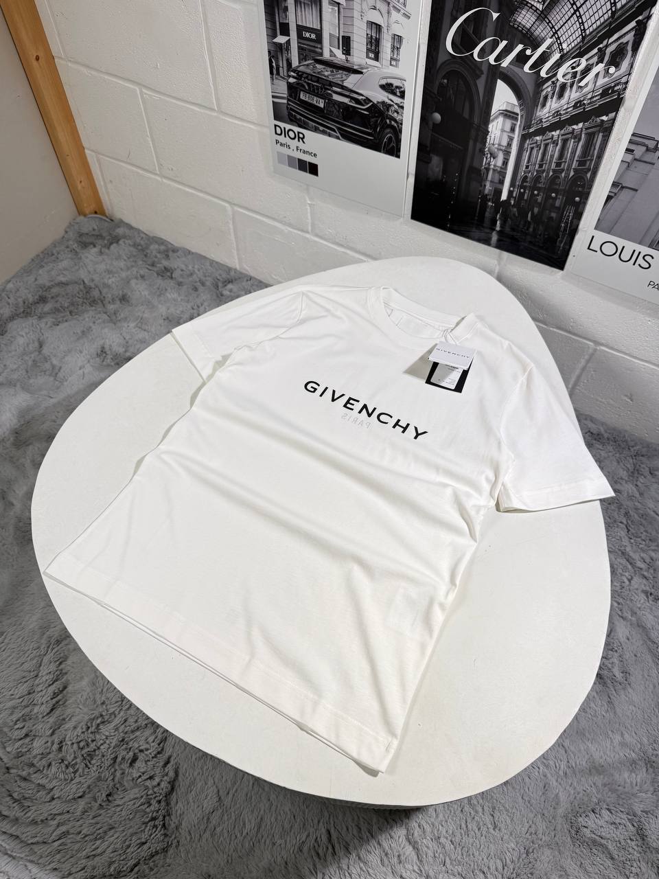 Givenchy Logo Cotton T-shirts Men's in White Color UK Reps AAA Quality