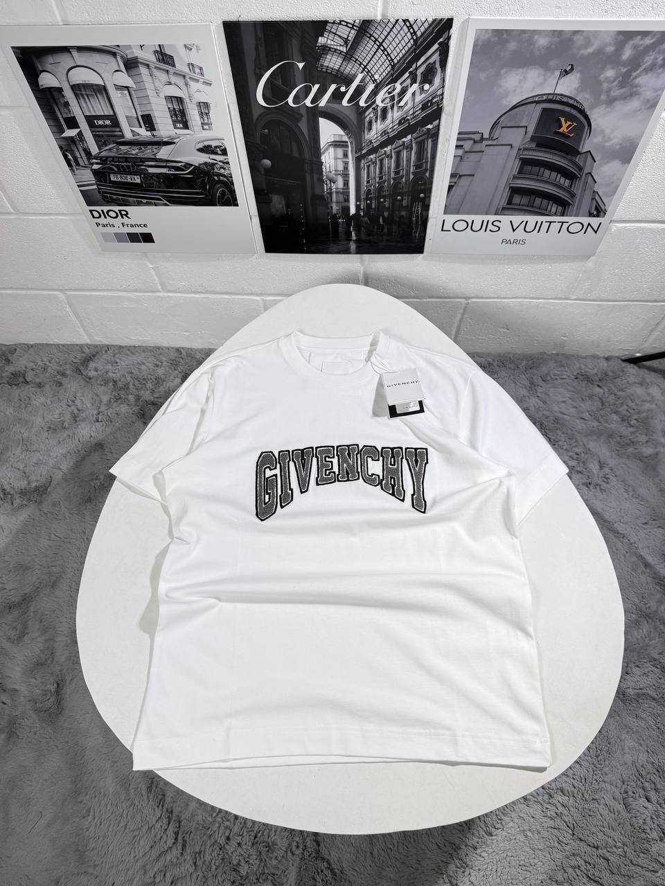 Givenchy Classic Logo Cotton T-shirts Men's in White Color UK Reps AAA Quality