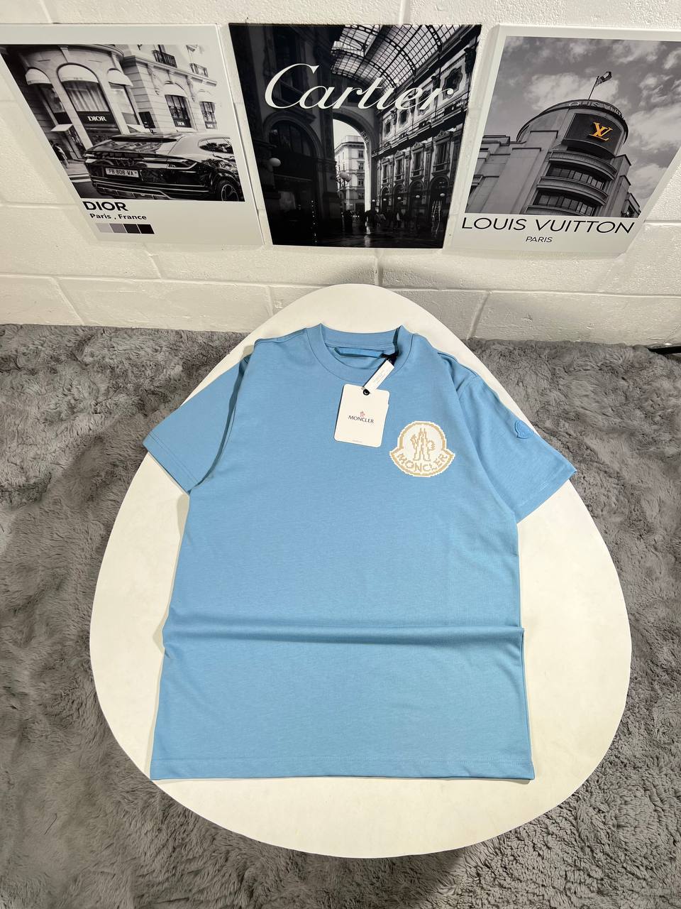 Moncler Men's Large Logo T-Shirts in Multiple Colors UK Reps AAA Quality