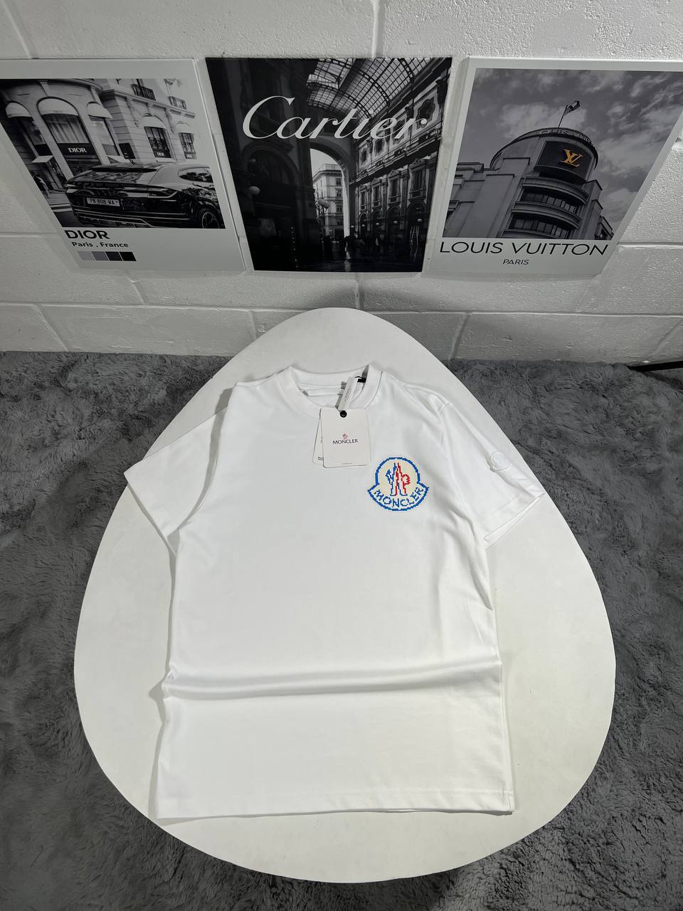 Moncler Men's Large Logo T-Shirts in Multiple Colors UK Reps AAA Quality