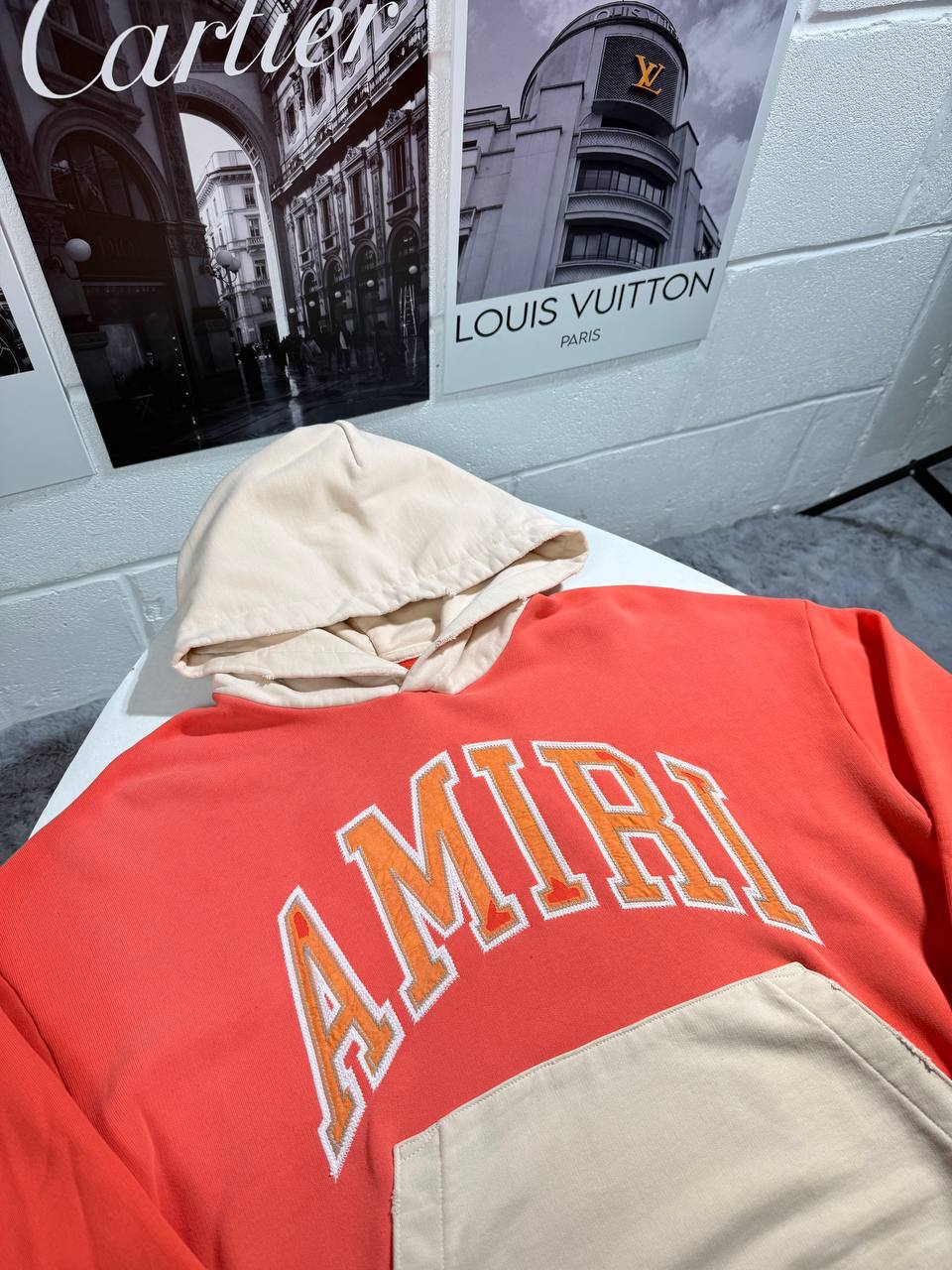 Amiri Vintage Oversized Logo-Appliquéd Hoodie Mens in 2 Colors Best Sale UK Reps AAA Quality