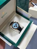 Rolex Daytona Sky Blue Dial Black Rubber Strap Oysterflex Men's Watch AAA Quality UK Reps
