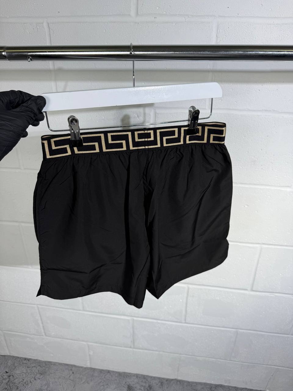 Versace Swim Shorts Greca Board Shorts Mens in Black Color Best Sale AAA Quality UK Reps