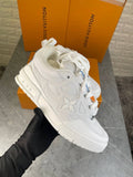 Louis Vuitton LV Skate Gris Clair Homme Shoes with Spikes Top Mens Sneakers in White Color UK Reps AAA Quality