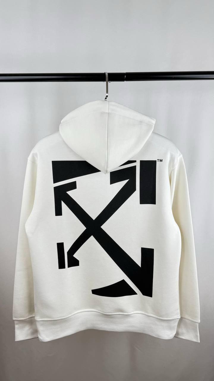 Off White Painted Logo Hoodie Mens in 2 Color Best Sale UK Reps AAA Quality