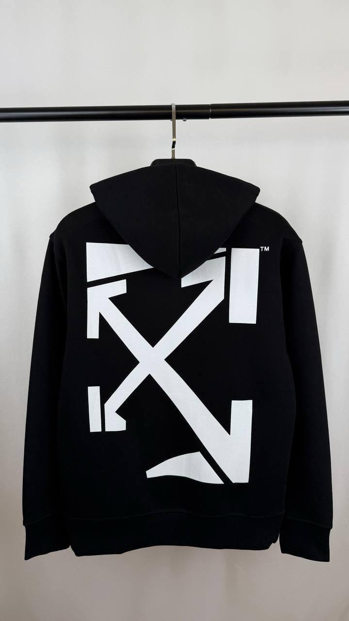 Off White Painted Logo Hoodie Mens in 2 Color Best Sale UK Reps AAA Quality