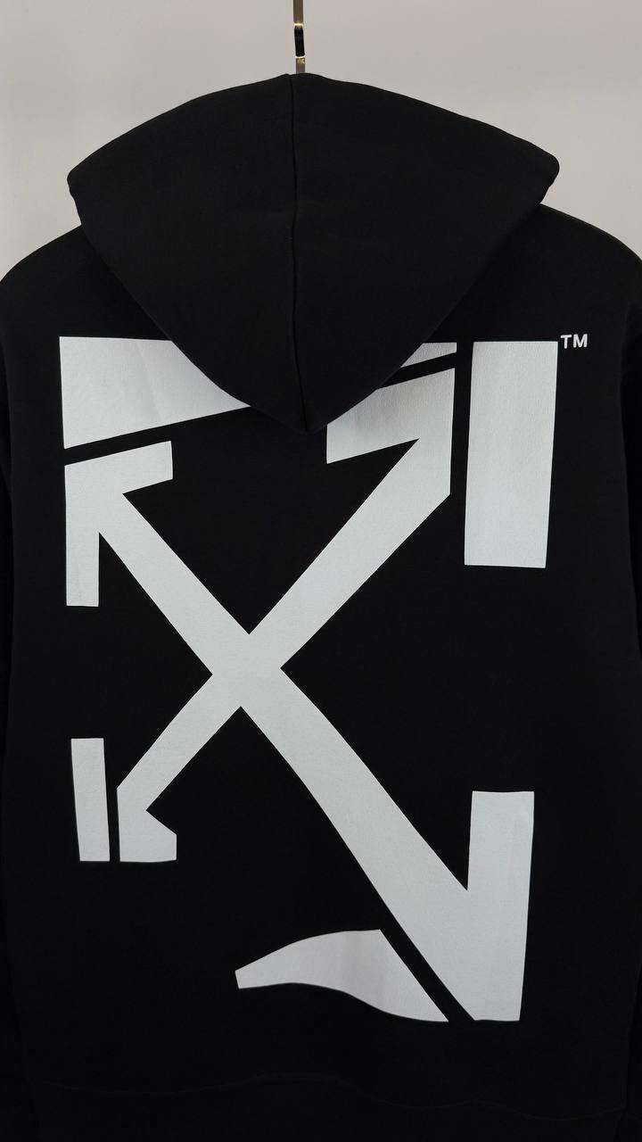 Off White Painted Logo Hoodie Mens in 2 Color Best Sale UK Reps AAA Quality