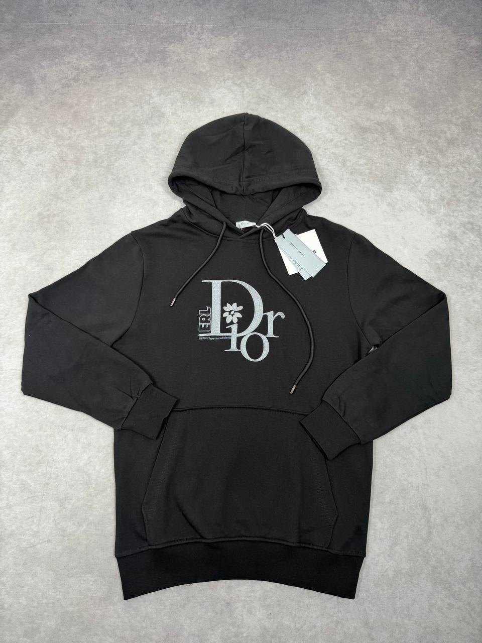 Christian Dior Flower Hoodie Mens in Black Color UK Reps AAA Quality