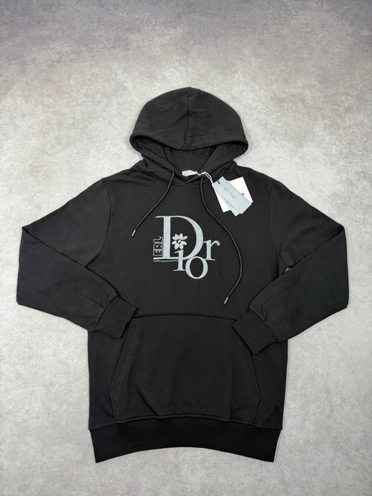 Christian Dior Flower Hoodie Mens in Black Color UK Reps AAA Quality