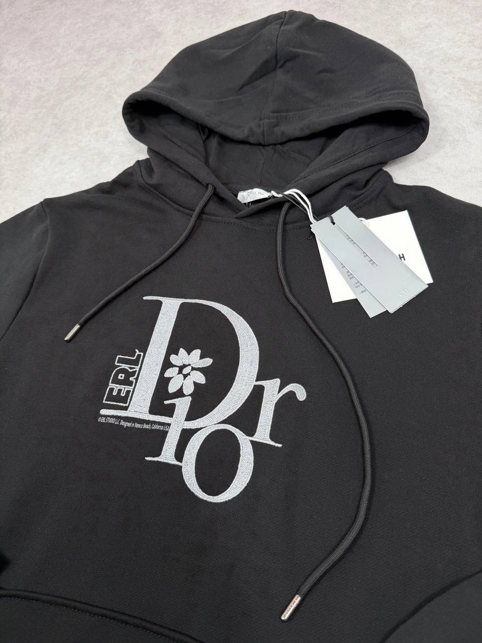 Christian Dior Flower Hoodie Mens in Black Color UK Reps AAA Quality