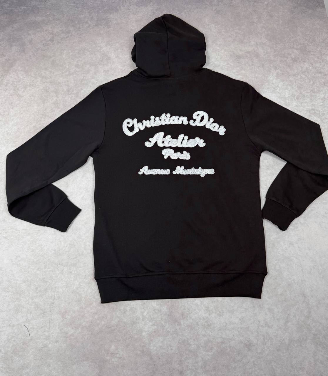 Christian Dior Atelier Hoodie Mens in Black Color UK Reps AAA Quality