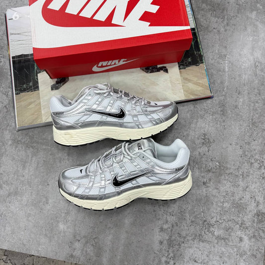 Nike P-6000 White Metallic Silver Mens Trainers Best Sale UK Reps AAA Quality