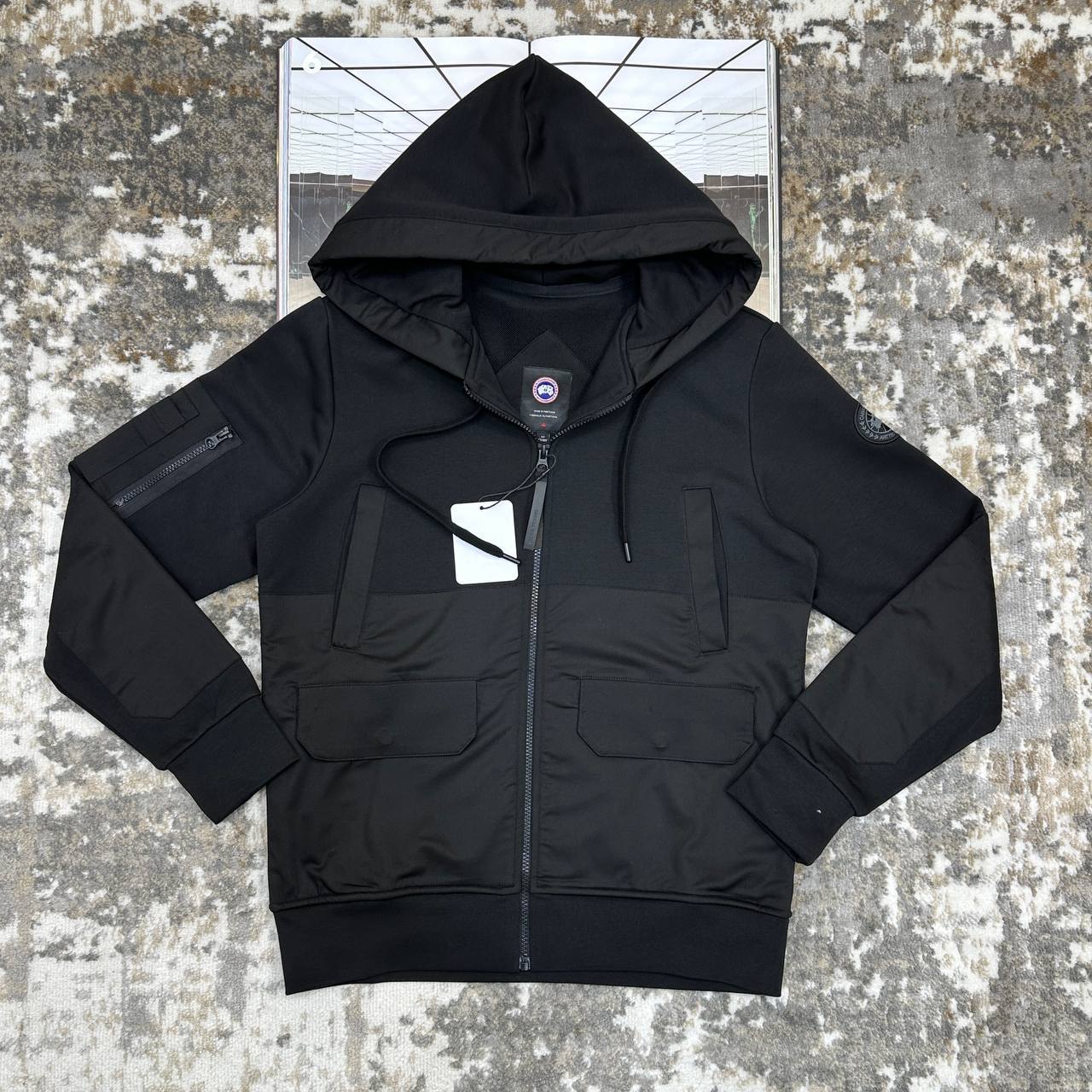 Canada Goose Huron Classic Logo Jackets Mens in Multiple Colors Best Sale UK Reps AAA Quality