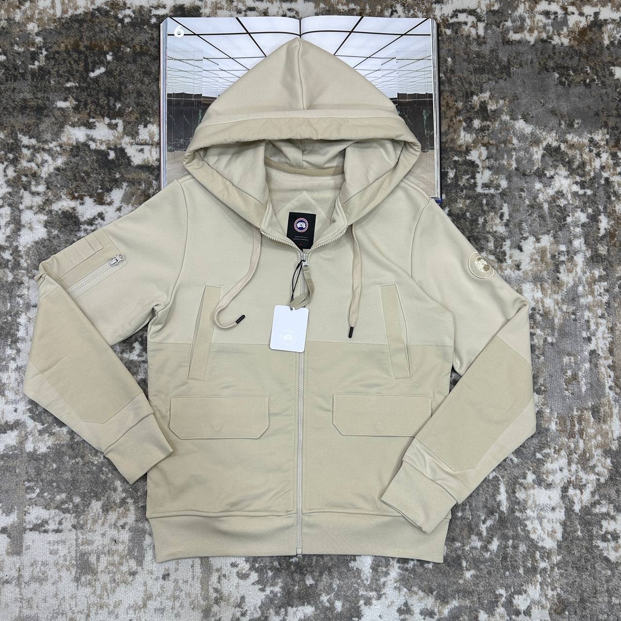 Canada Goose Huron Classic Logo Jackets Mens in Multiple Colors Best Sale UK Reps AAA Quality