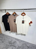 Zegna Logo Embroidered Round Neck Mens T-Shirts Fancy Fashion Short Sleeves in Multiple Colors UK Reps AAA Quality
