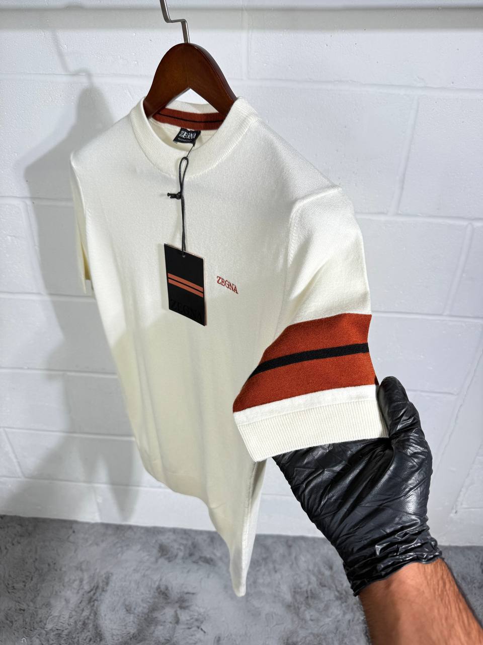 Zegna Logo Embroidered Round Neck Mens T-Shirts Fancy Fashion Short Sleeves in Multiple Colors UK Reps AAA Quality